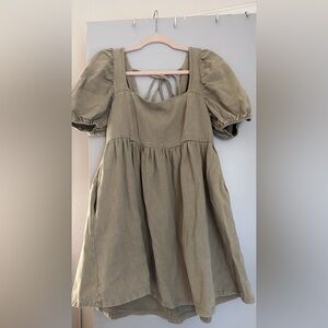 Stylish Kids Dress in Olive Green